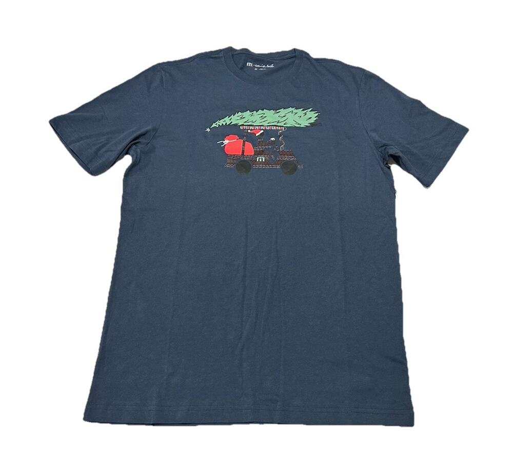 NWT Travis Mathew Jingle Jangle Christmas Golf Cart Size Medium Navy